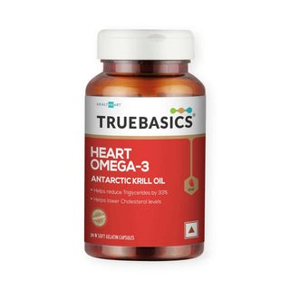 TrueBasics Heart Omega 3 Antarctic Krill Oil Capsules - Distacart