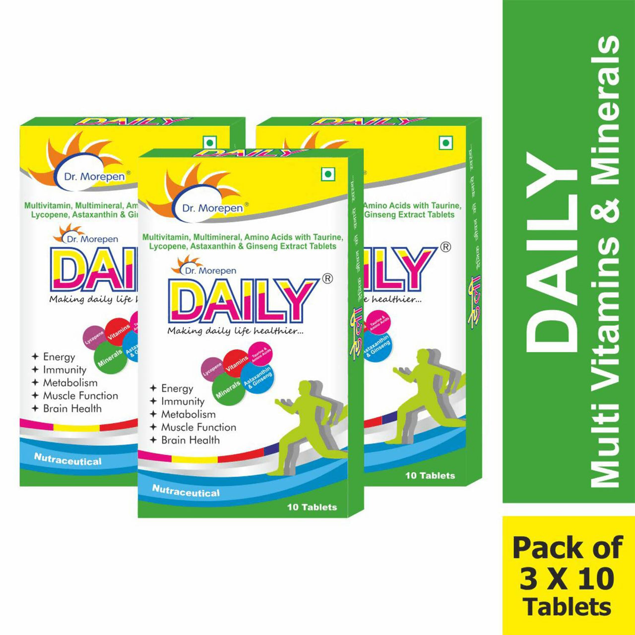 Dr. Morepen Daily Multivitamin Tablets for Women & Men, Multivitamins & Minerals Supplement - Distacart
