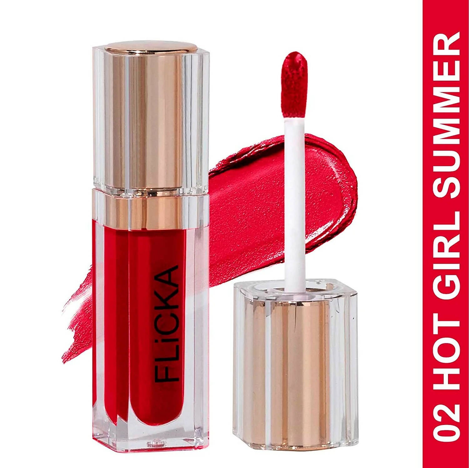FLiCKA R U Ready Matte Finish liquid Lipstick Shade 02 Hot Girl Summer - Distacart