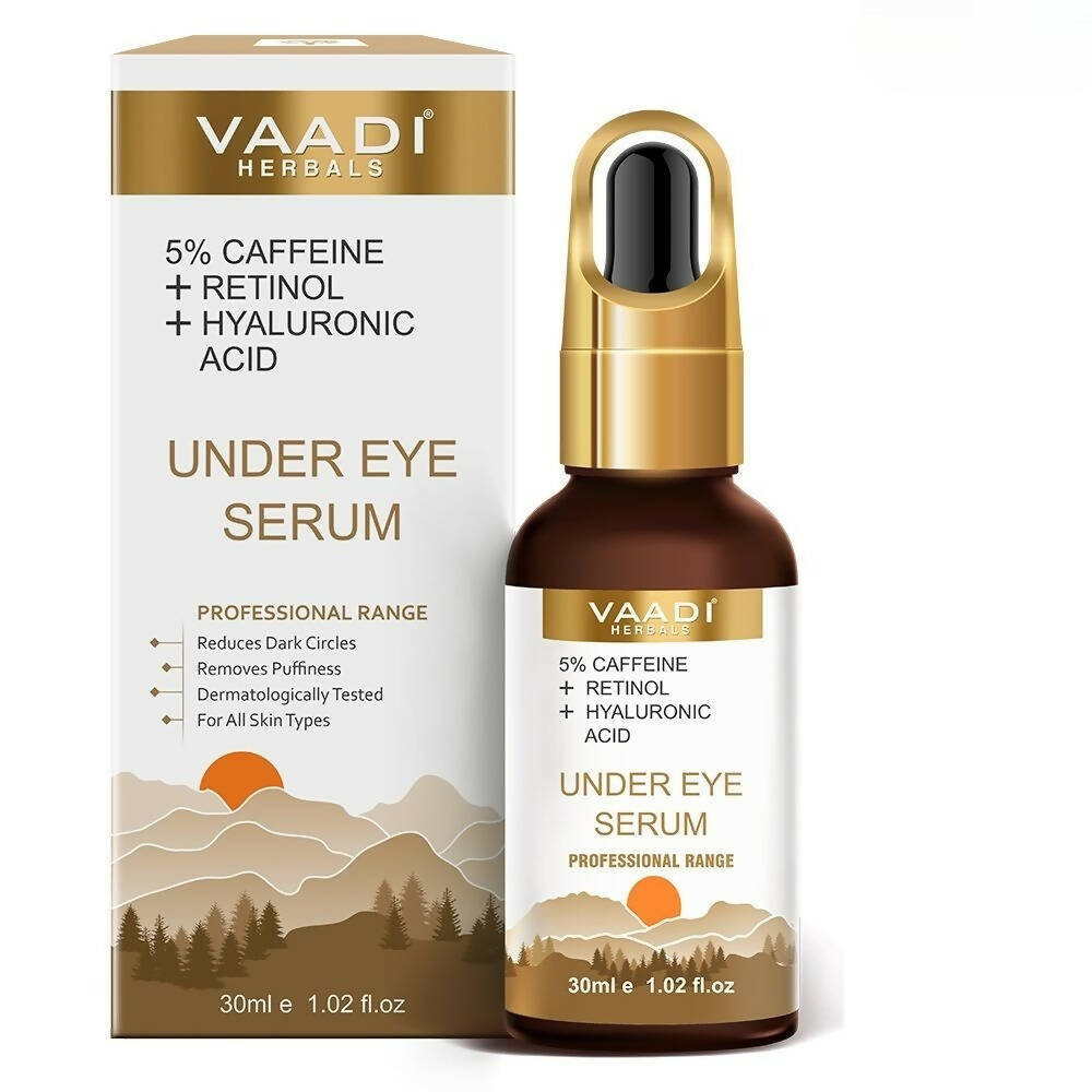 Vaadi Herbals Under Eye Serum With 5% Caffeine & Retinol & Hyaluronic Acid - Distacart