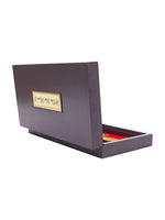 Thumbnail for Golden Peacock Brown & Blue 24 CT Gold Foil Wooden Sri Sai Baba Pooja Box - Distacart