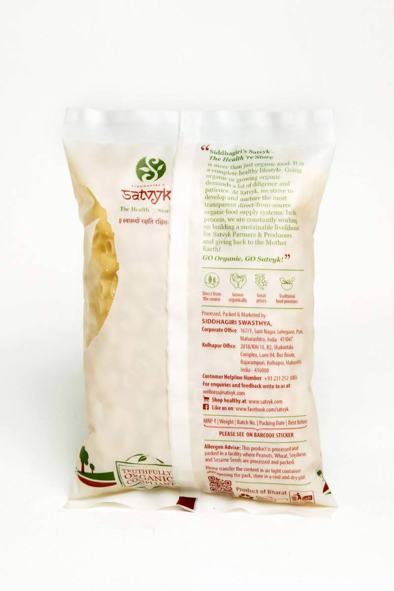 Siddhagiri's Satvyk Organic Whole Wheat Pasta Macaroni Back image