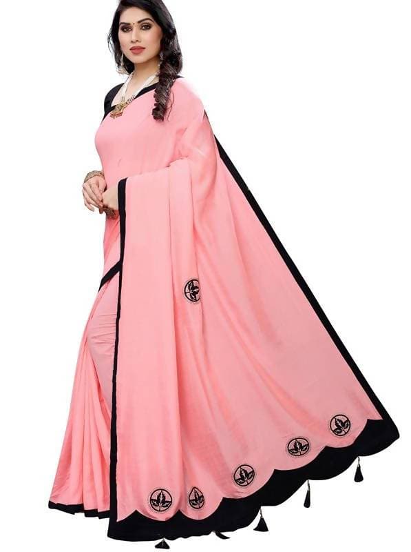 Vamika Designer Peach Georgette Saree (TSUNAMI PEACH )