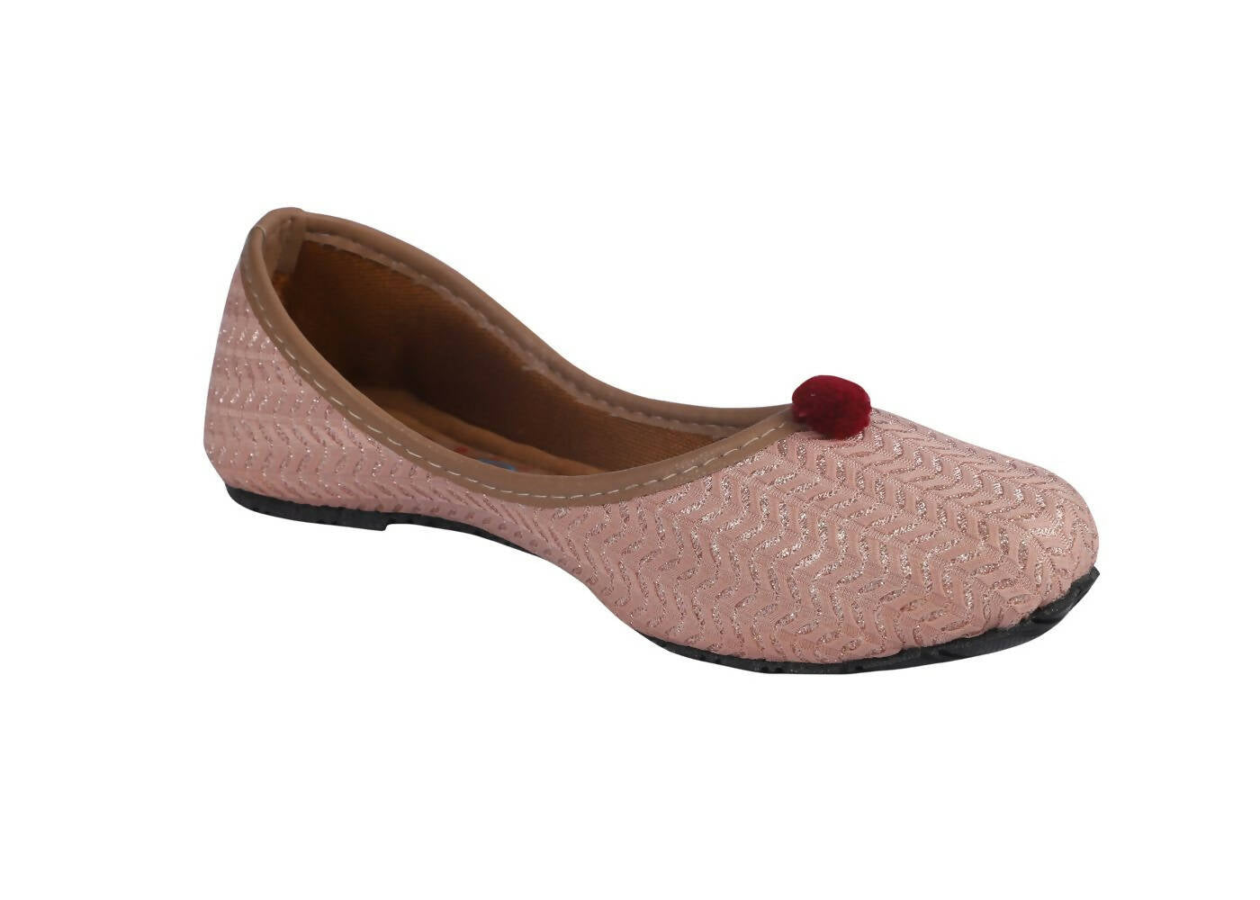 Tiny Bugs Girls Ethnic Wear Juttis - Rose Gold - Distacart
