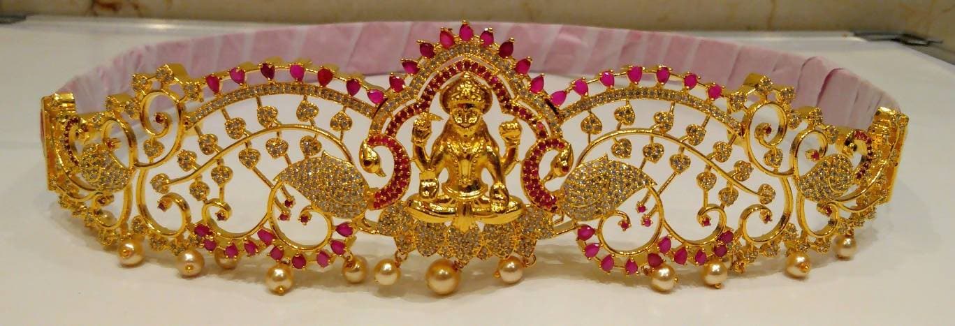 AD Ruby Temple Bridal Waist Belt