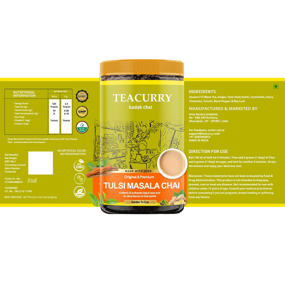 Teacurry Tulsi Masala Chai Powder - Distacart