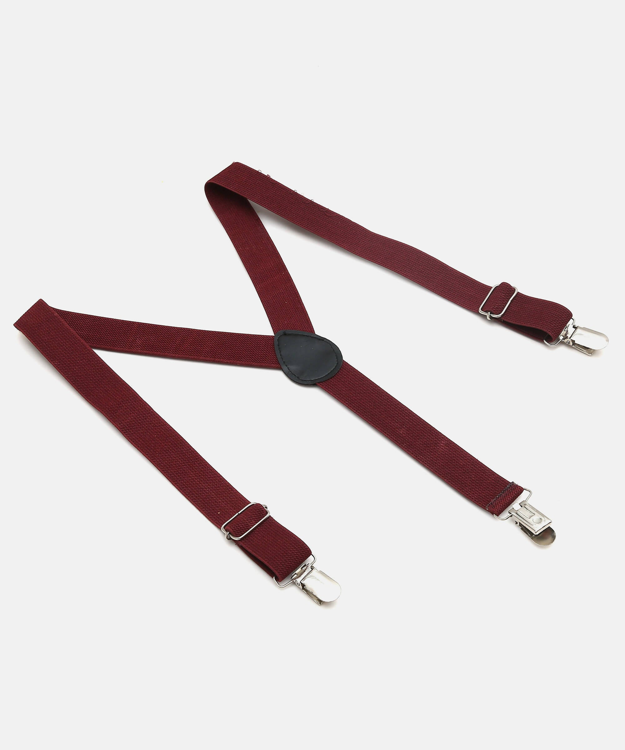Manet Boys Solid Suspenders - Maroon - Distacart