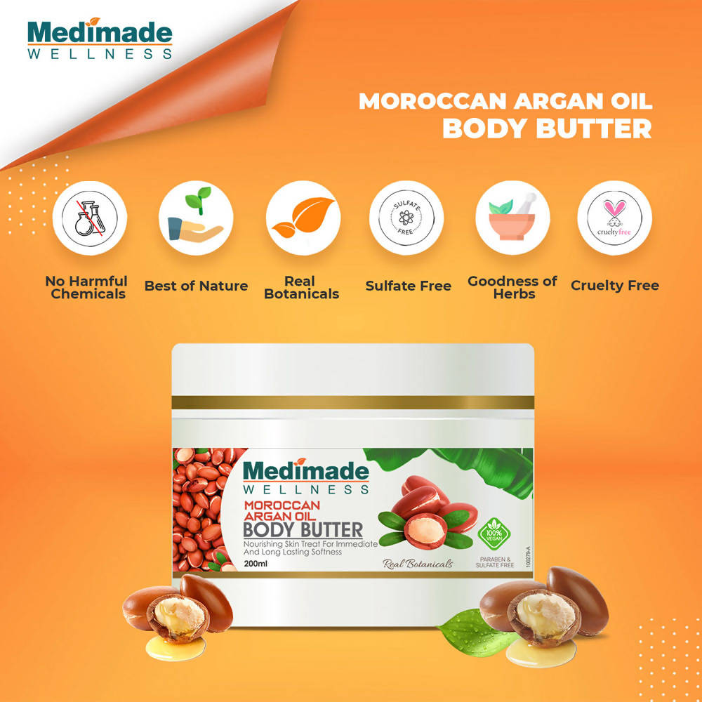 Medimade Wellness Moroccan Argan Oil Body Butter - Distacart