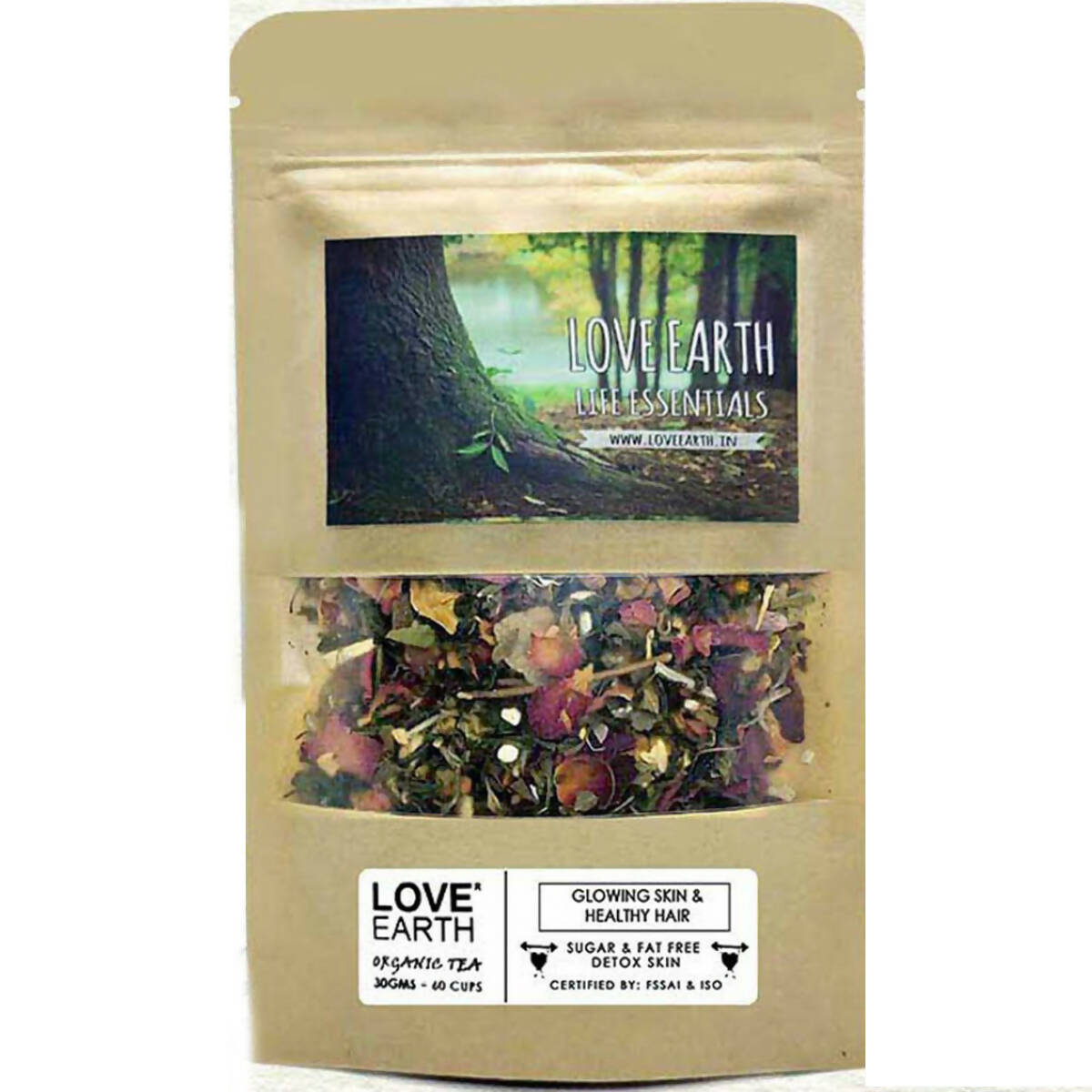Love Earth Life Essentials Organic tea (Glowing Skin & Healthy Hair) - Distacart