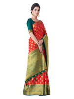 Thumbnail for Mimosa Women's Red Kanchipuram Art Silk Saree - Distacart