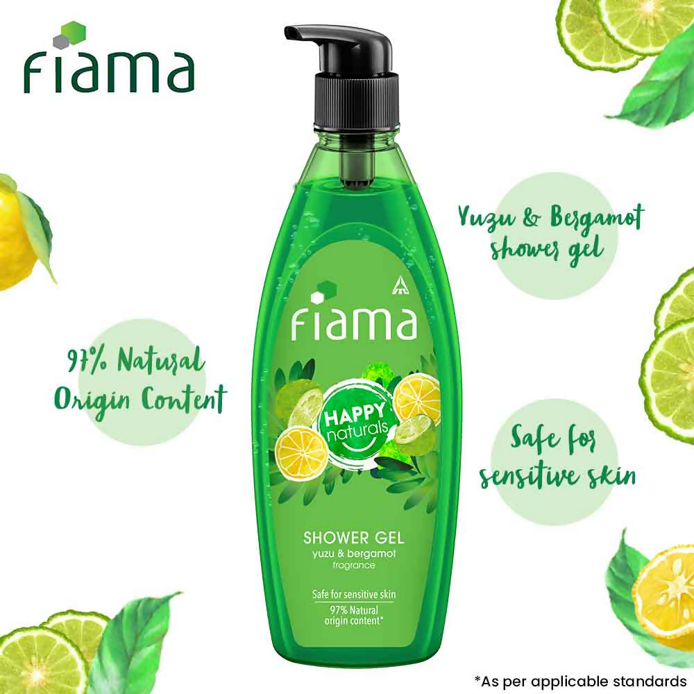 Fiama Happy Naturals Shower Gel With Yuzu And Bergamot - Distacart