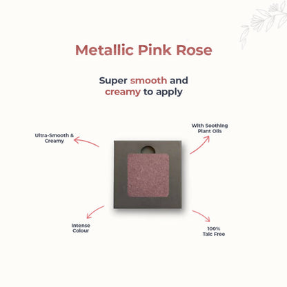 Disguise Satin Smooth Eyeshadow Squares - Metallic Pink Rose 208 - Distacart