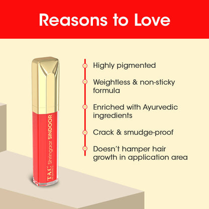 TAC - The Ayurveda Co. 100% Natural Herbal Liquid Sindoor Red - Distacart