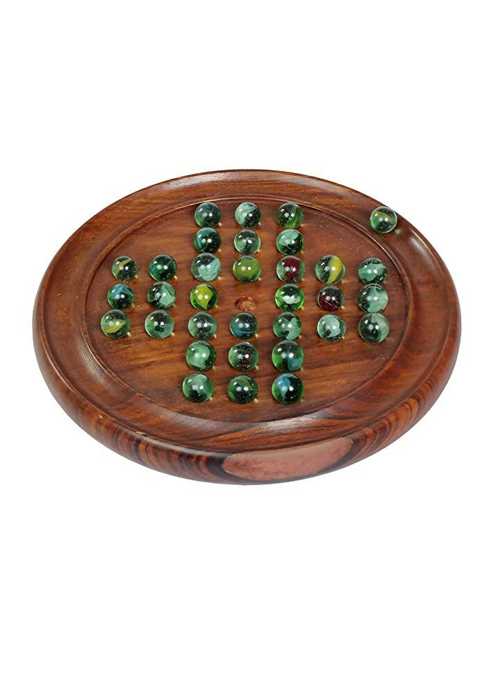 Desi Toys Solitaire , Brainvita , Buddhijaal Game with Marbles - Distacart