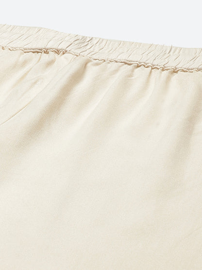 Juniper Women Ivory Rayon Solid Wide Leg Palazzo - Distacart