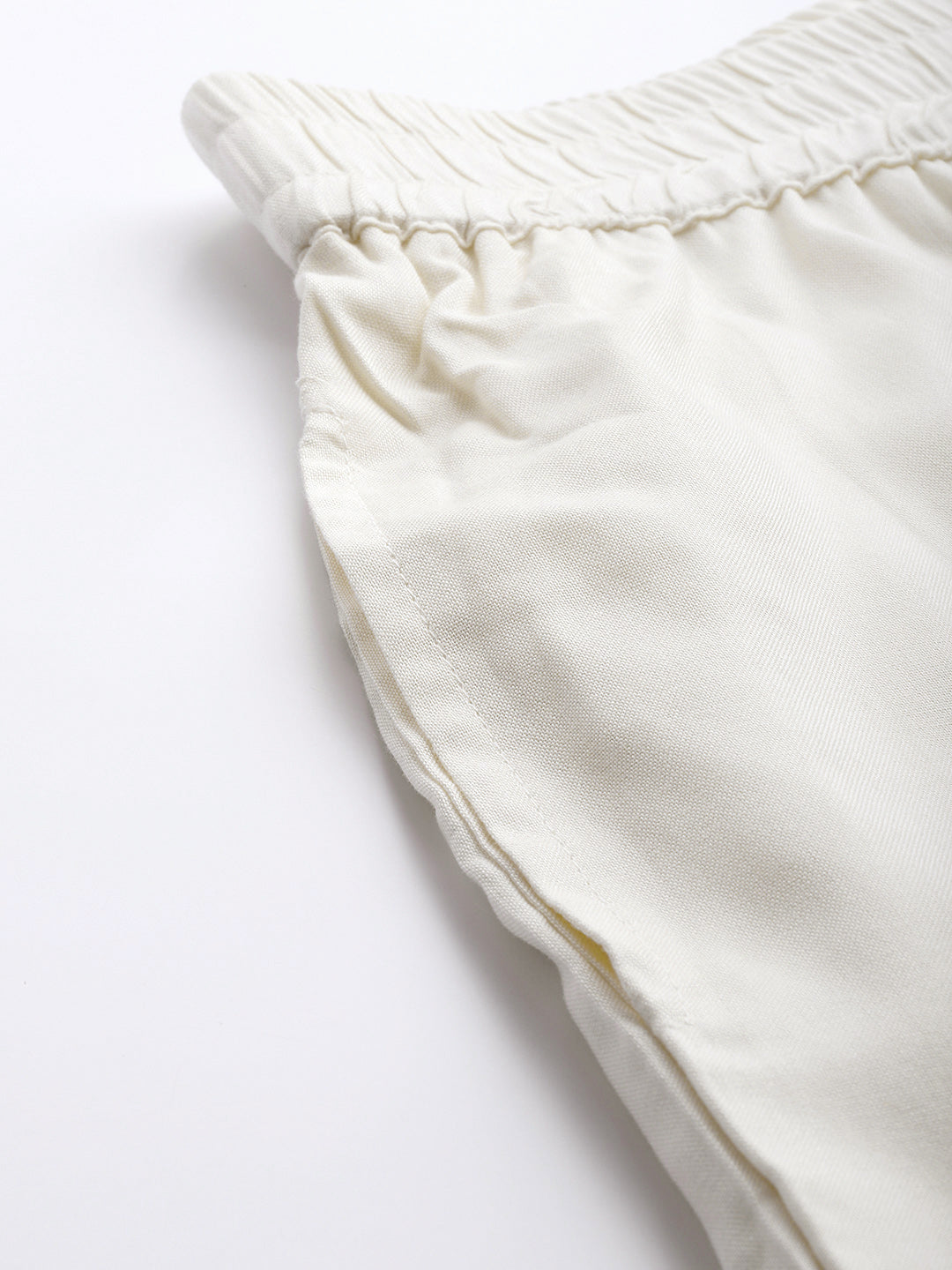 Juniper Women Offwhite Rayon Solid Wide Leg Palazzo - Distacart