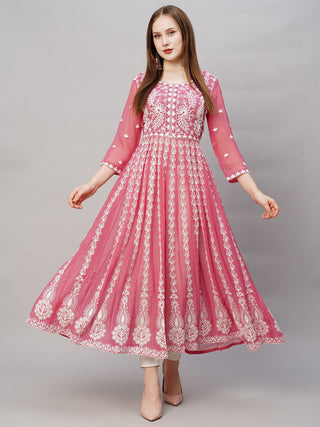 Kalini Ethnic Embroidered Thread Work Anarkali Kurta - Distacart