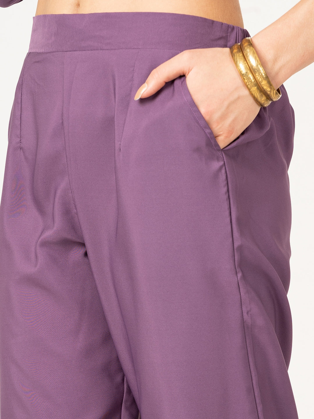 HERE&NOW Straight Kurta with Trousers & Dupatta - Distacart