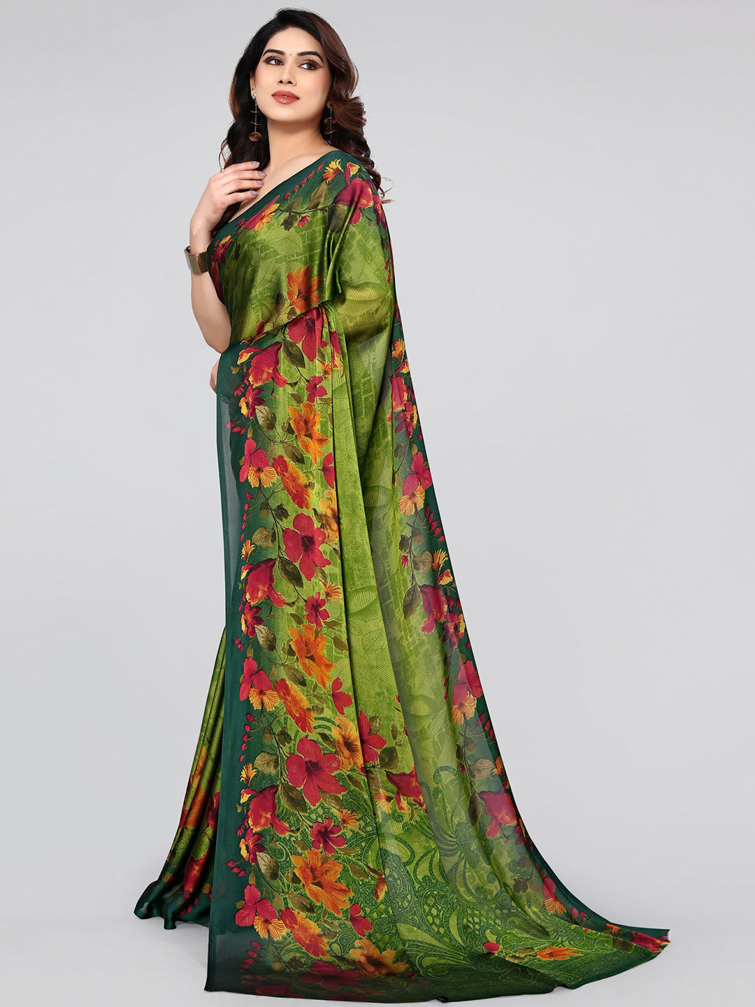 Kalini Floral Printed Saree - Distacart
