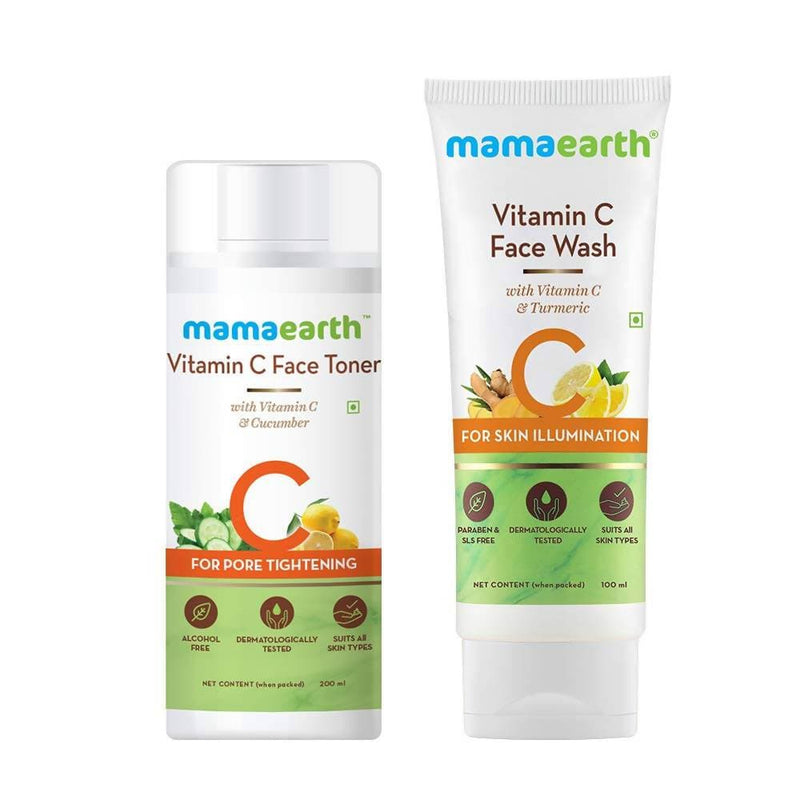 Mamaearth Vitamin C Face Toner And Face Wash