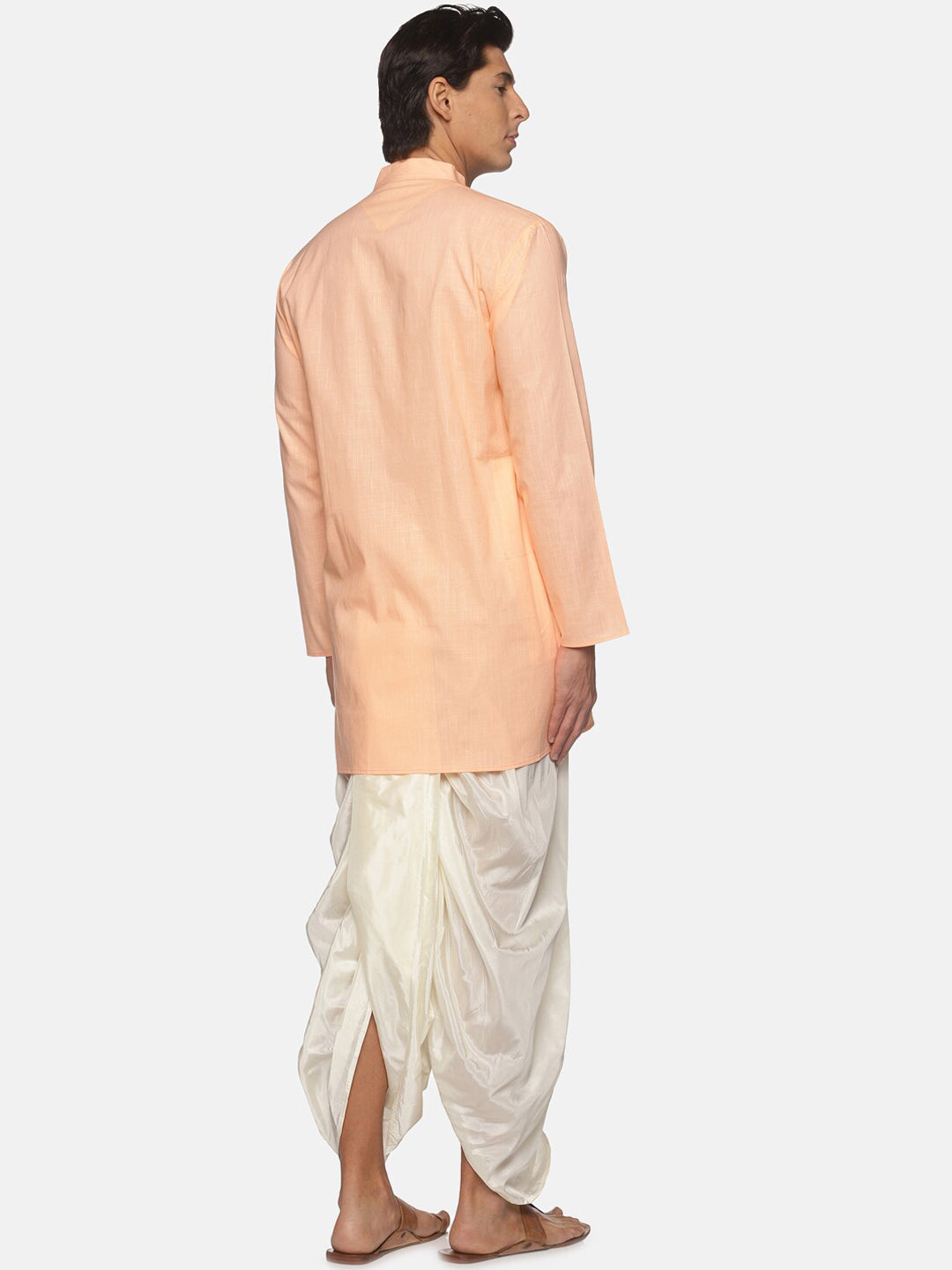 Sethukrishna Men Orange Pure Cotton Kurta with Salwar - Distacart