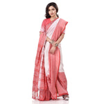Thumbnail for Desh Bidesh Women's Traditional Bengali Flower Design Bengamuri Pure Handloom Cotton Saree - Distacart