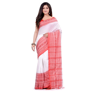 Desh Bidesh Women's Traditional Bengali Bengamuri Pure Handloom Cotton Saree With Blouse Piece - Distacart