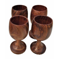 Thumbnail for Handmade Sheesham Wooden Glass - Set of 6 - Distacart