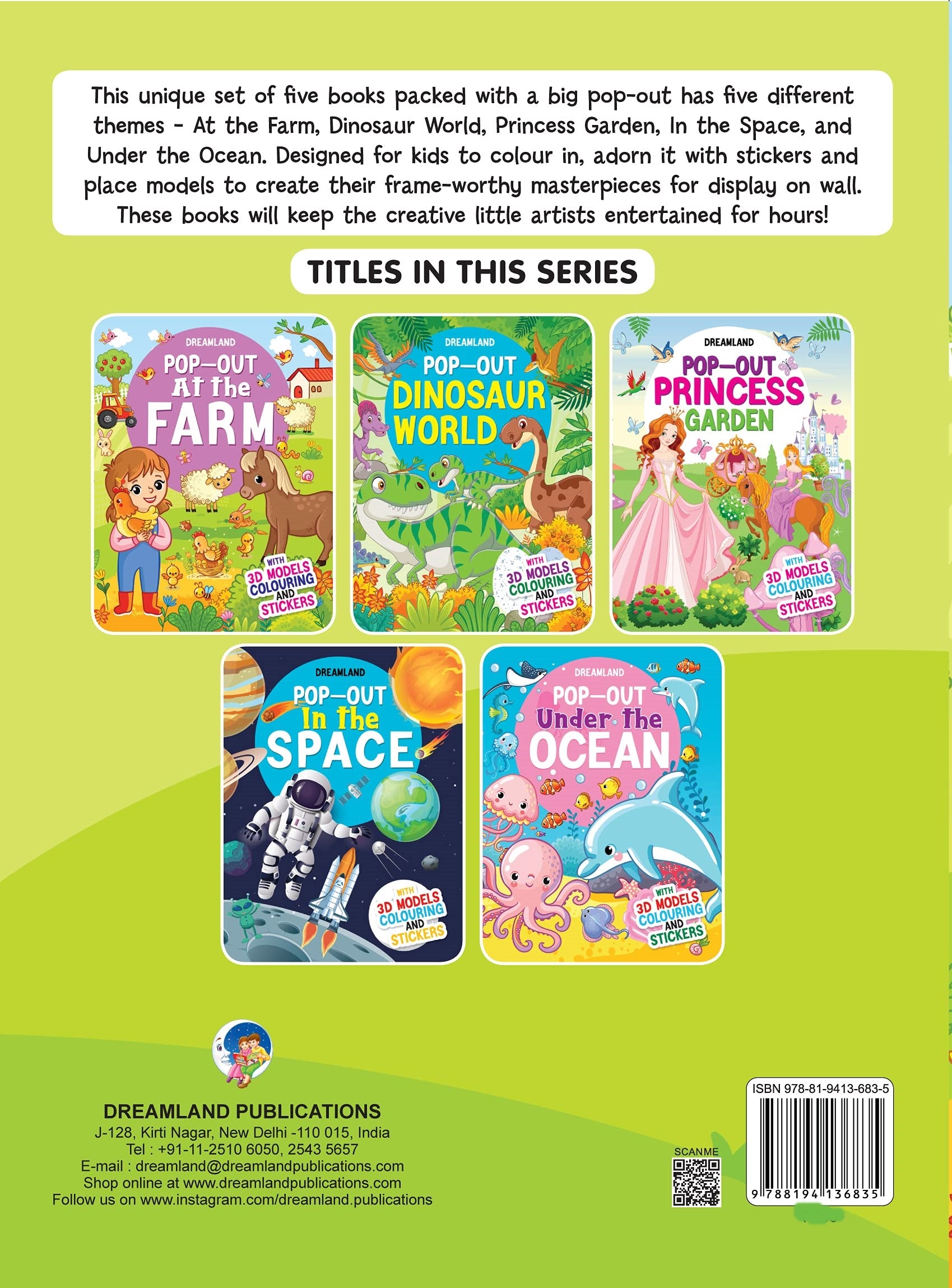 Dreamland Pop-Out At the Farm- With 3D Models Colouring Stickers - Distacart