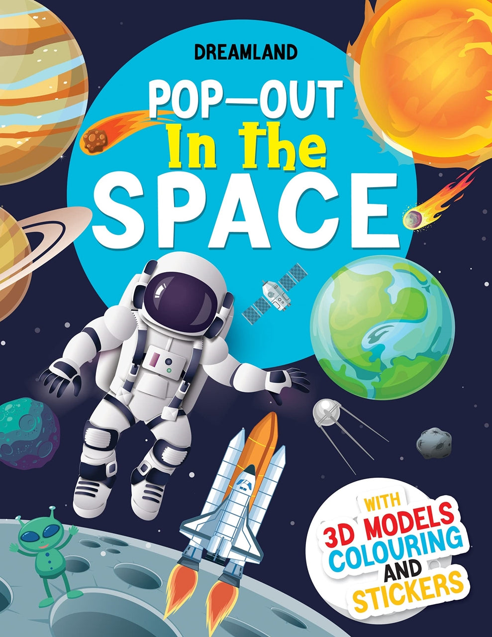 Dreamland Pop-Out In the Space- With 3D Models Colouring Stickers - Distacart