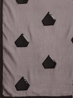 Thumbnail for Sangria Black Embellished Sequinned Pure Georgette Saree - Distacart