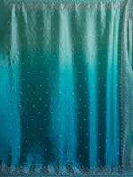 Thumbnail for Koskii Women Blue Ombre Embroidered Saree - Distacart