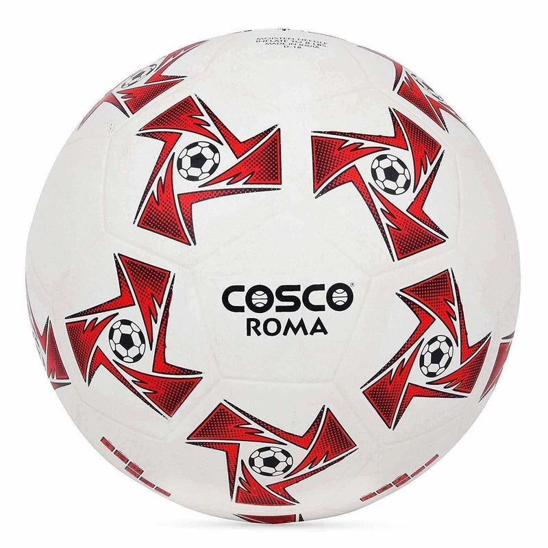 Cosco Roma Foot Ball, Size 5 (White/Red) - Distacart