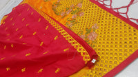 Thumbnail for Sarvadarshi Fashion Women'S Satin Silk Blend Orange Pink Color Saree