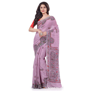 Desh Bidesh Women's Pure Cotton Tribal Art Warli Printed Designer Handloom Saree With Blouse Piece - Distacart