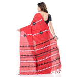 Thumbnail for Desh Bidesh Women's Bengali Khesh Pure Cotton Handloom Saree Diamond Designed With Blouse Piece - Distacart