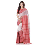 Thumbnail for Desh Bidesh Women's Traditional Bengali Flower Design Bengamuri Pure Handloom Cotton Saree - Distacart