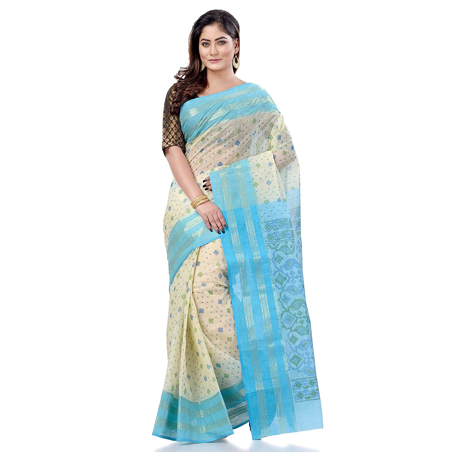 Desh Bidesh Women's Tant Cotton Saree Without Blouse Piece - Distacart