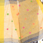 Thumbnail for Desh Bidesh Women's Pure Cotton Traditional Bengali Tant Handloom Cotton Saree Round Designed With Blouse Piece - Distacart