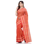 Thumbnail for Desh Bidesh Bengal Cotton Women's Bengal Tant Khejur Chori Design Pure Handloom Cotton Saree Without Blouse Piece - Distacart