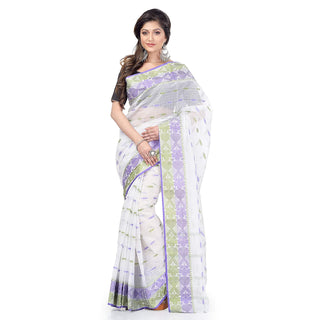 Desh Bidesh Pure Cotton Traditional Handloom Bengal Tant Saree Noyonchuri Design Without Blouse Piece - Distacart