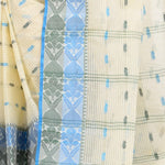Thumbnail for Desh Bidesh Women Pure Cotton Traditional Handloom Bengal Tant Saree Noyonchuri Design Without Blouse Piece (Blue Green) - Distacart