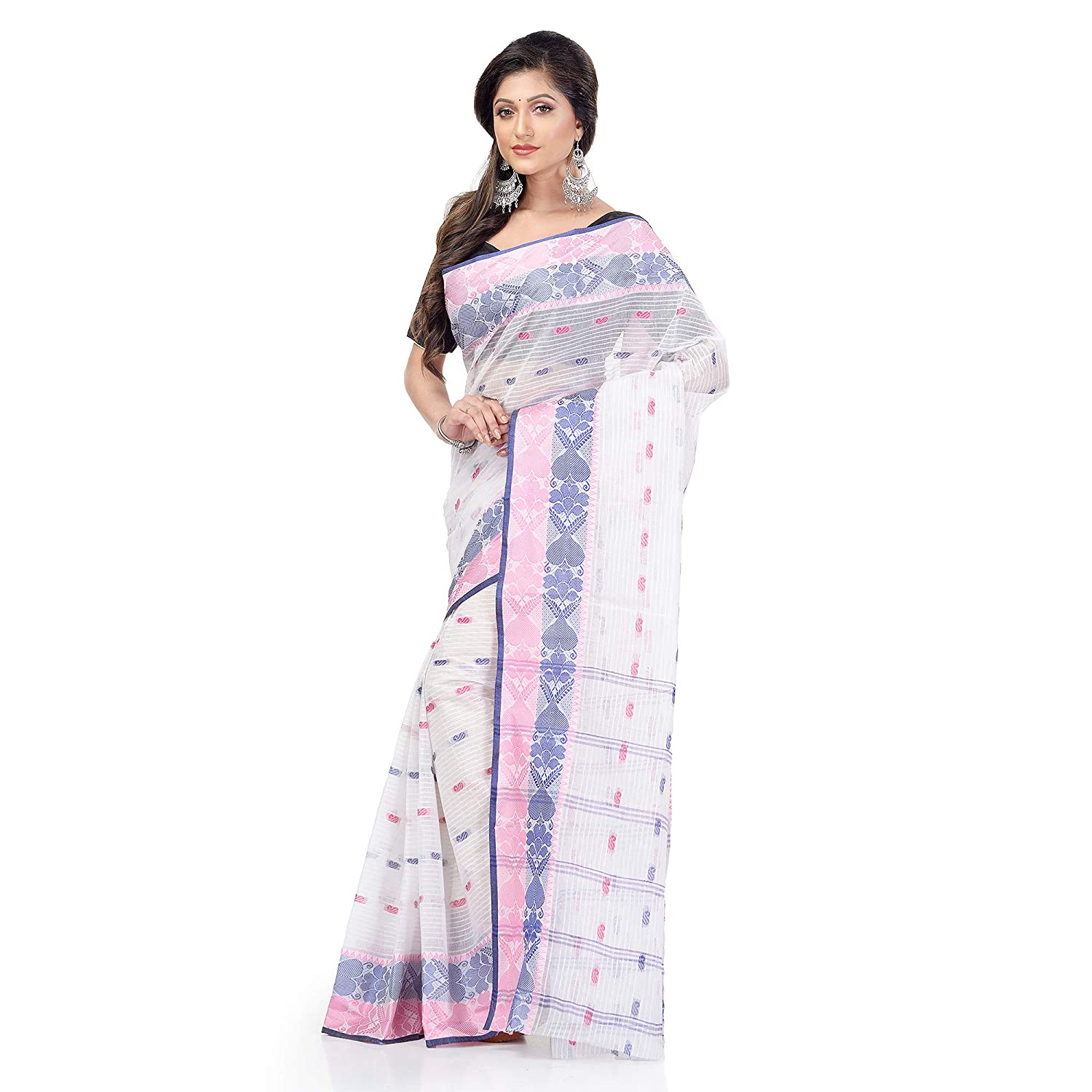 Desh Bidesh Women's Tant Cotton Saree Without Blouse Piece - Distacart