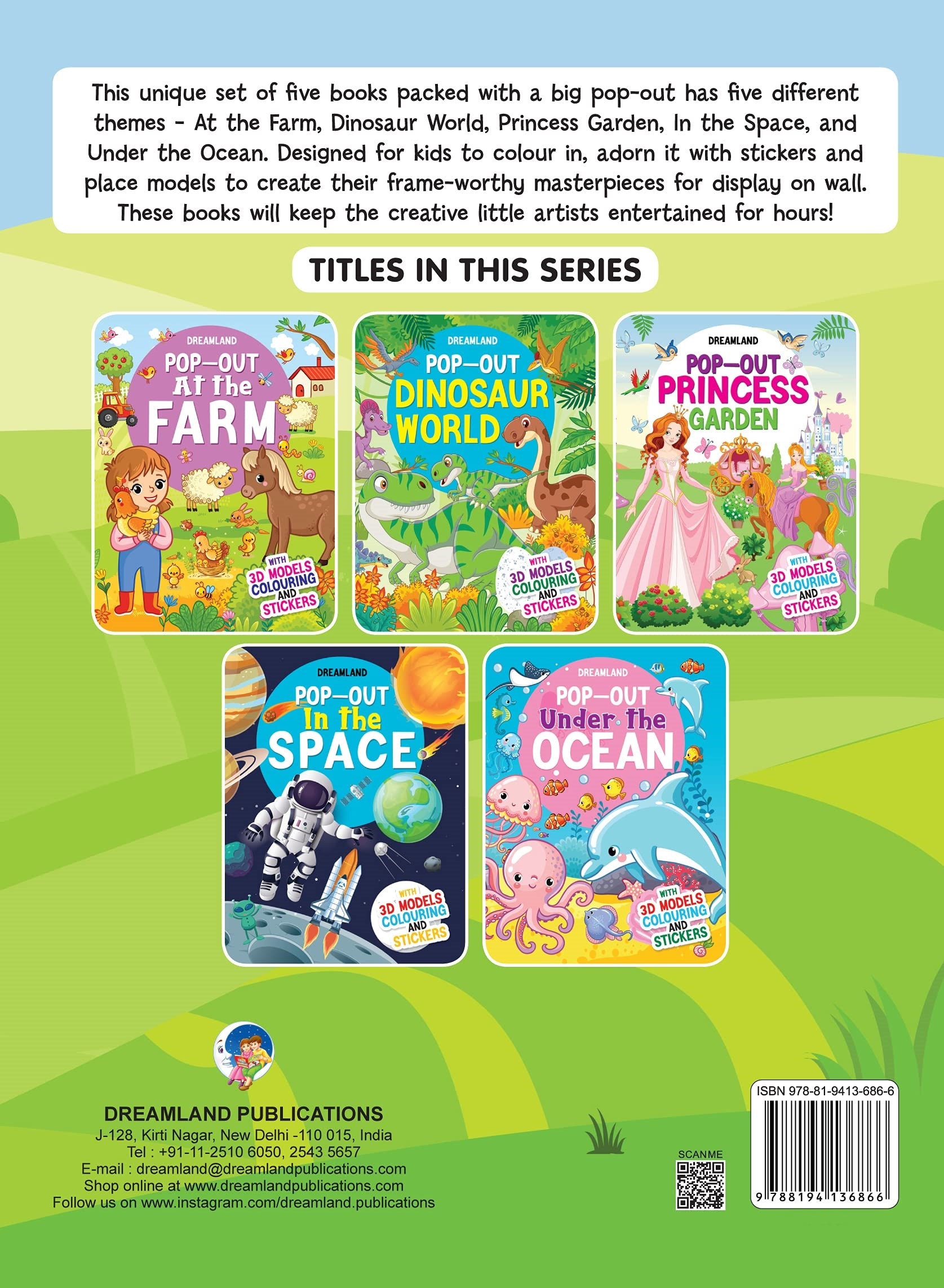 Dreamland Pop-Out Princess Garden- With 3D Models Colouring Stickers - Distacart