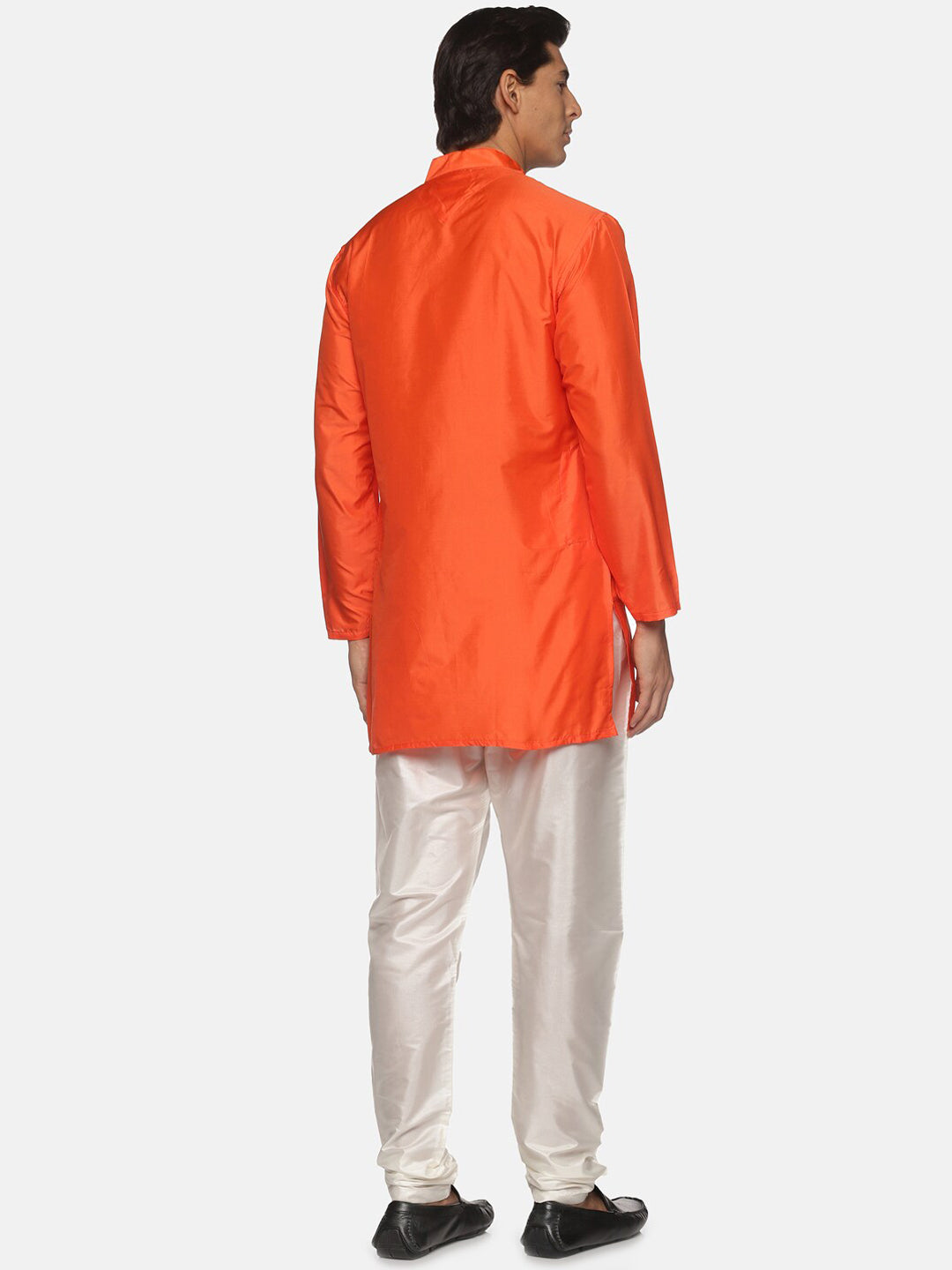 Sethukrishna Men Orange Kurti with Pyjamas - Distacart