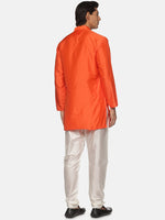 Thumbnail for Sethukrishna Men Orange Kurti with Pyjamas - Distacart