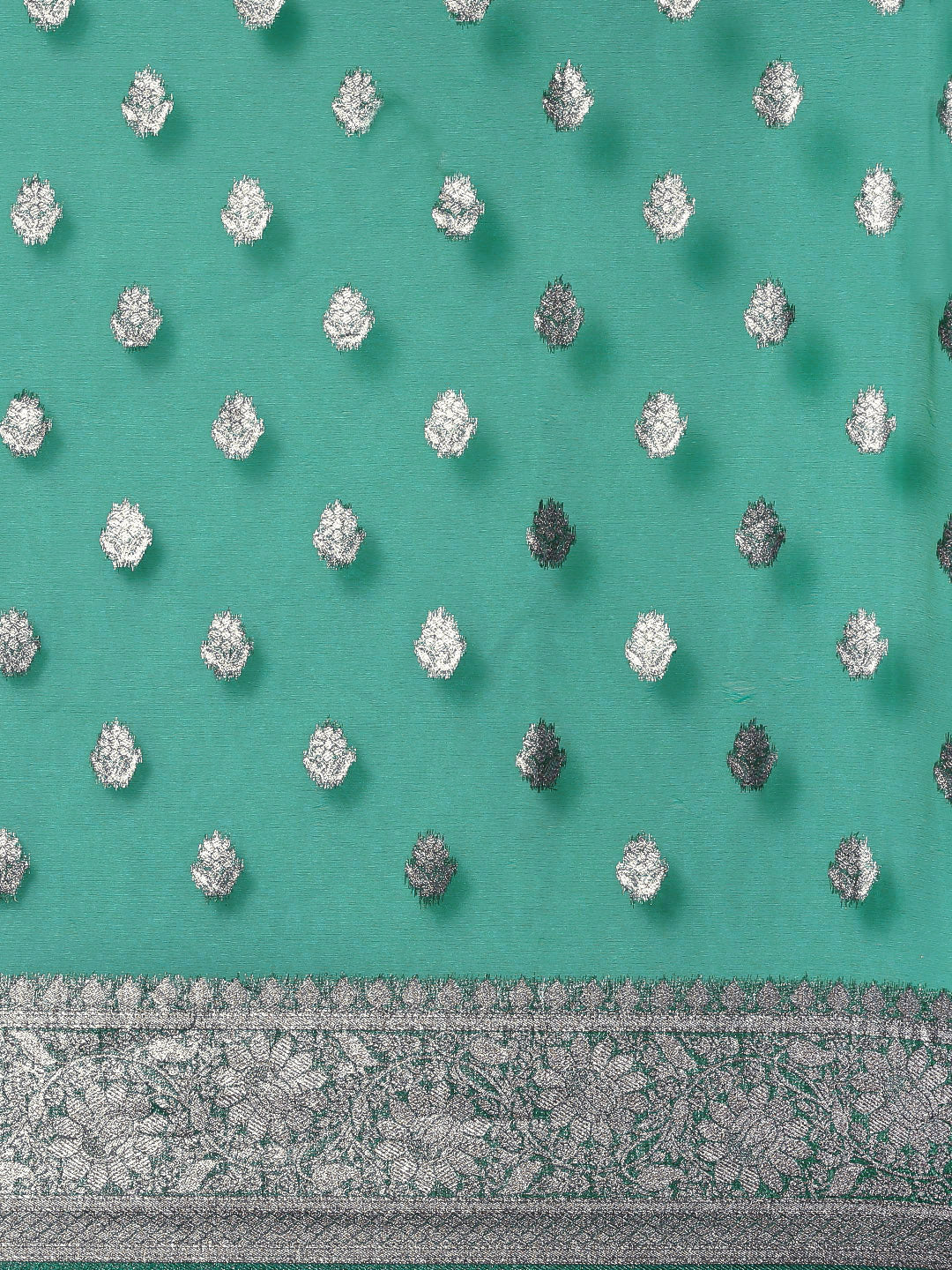 Saree Mall Green Ethnic Motifs Zari Organza Banarasi Saree - Distacart