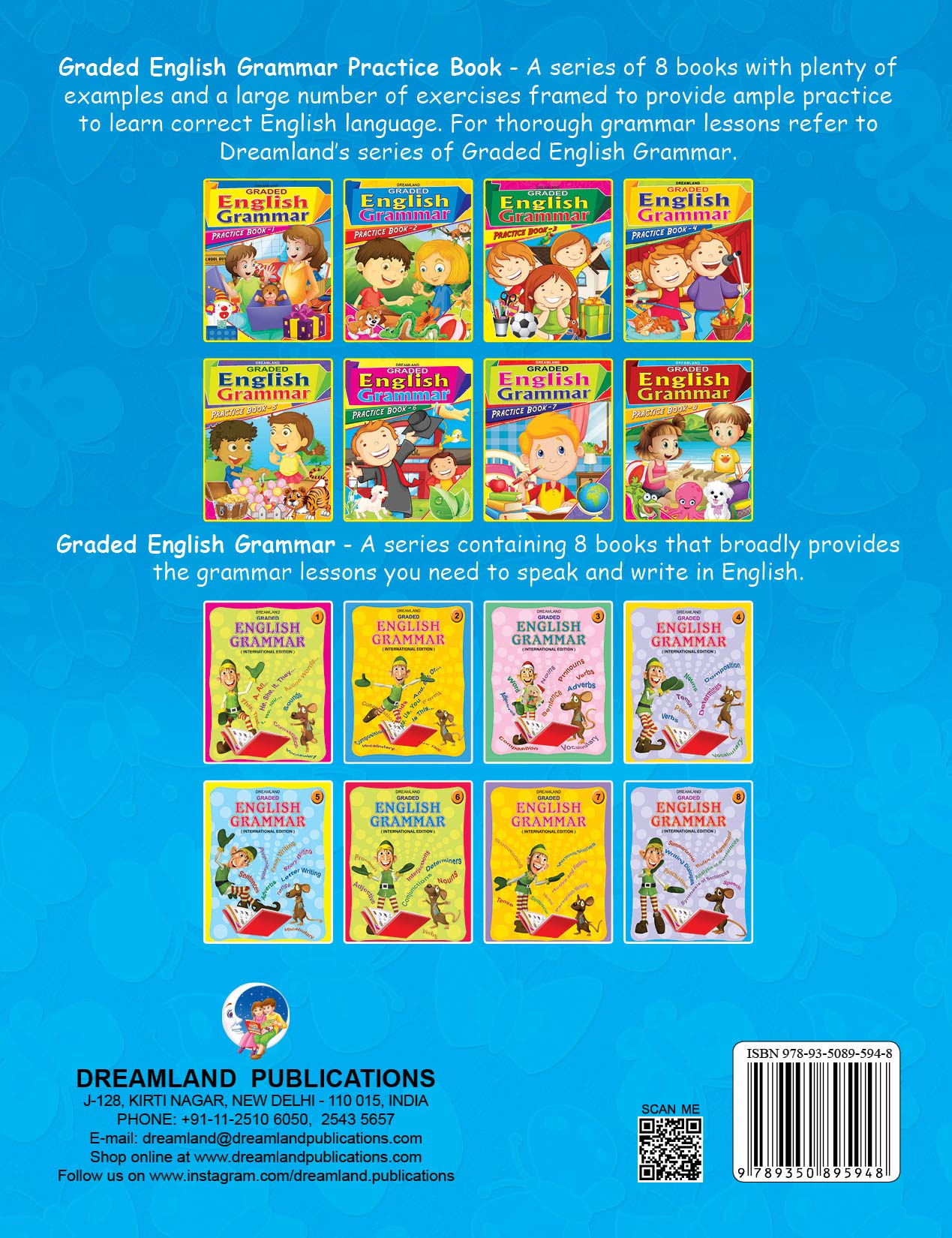 Dreamland Graded English Grammar Practice Book - 8 - Distacart