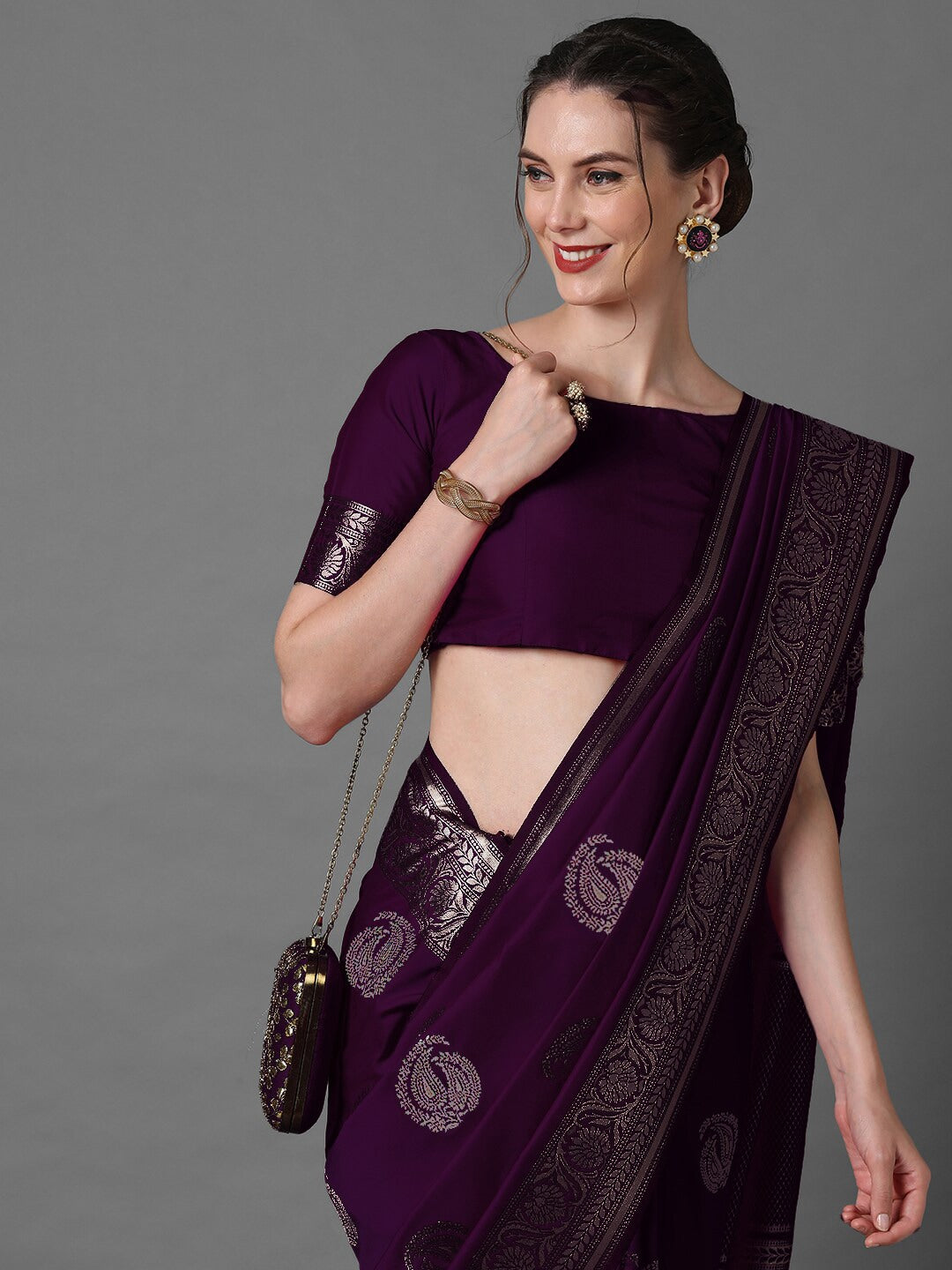 Mitera Ethnic Motifs Woven Design Zari Banarasi Saree - Distacart