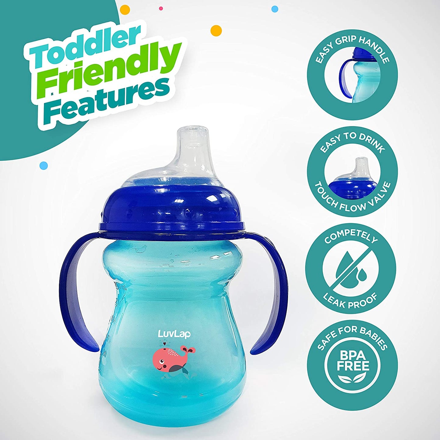 LuvLap Moby Little Sipper/ Sippy Cup Combo - Distacart